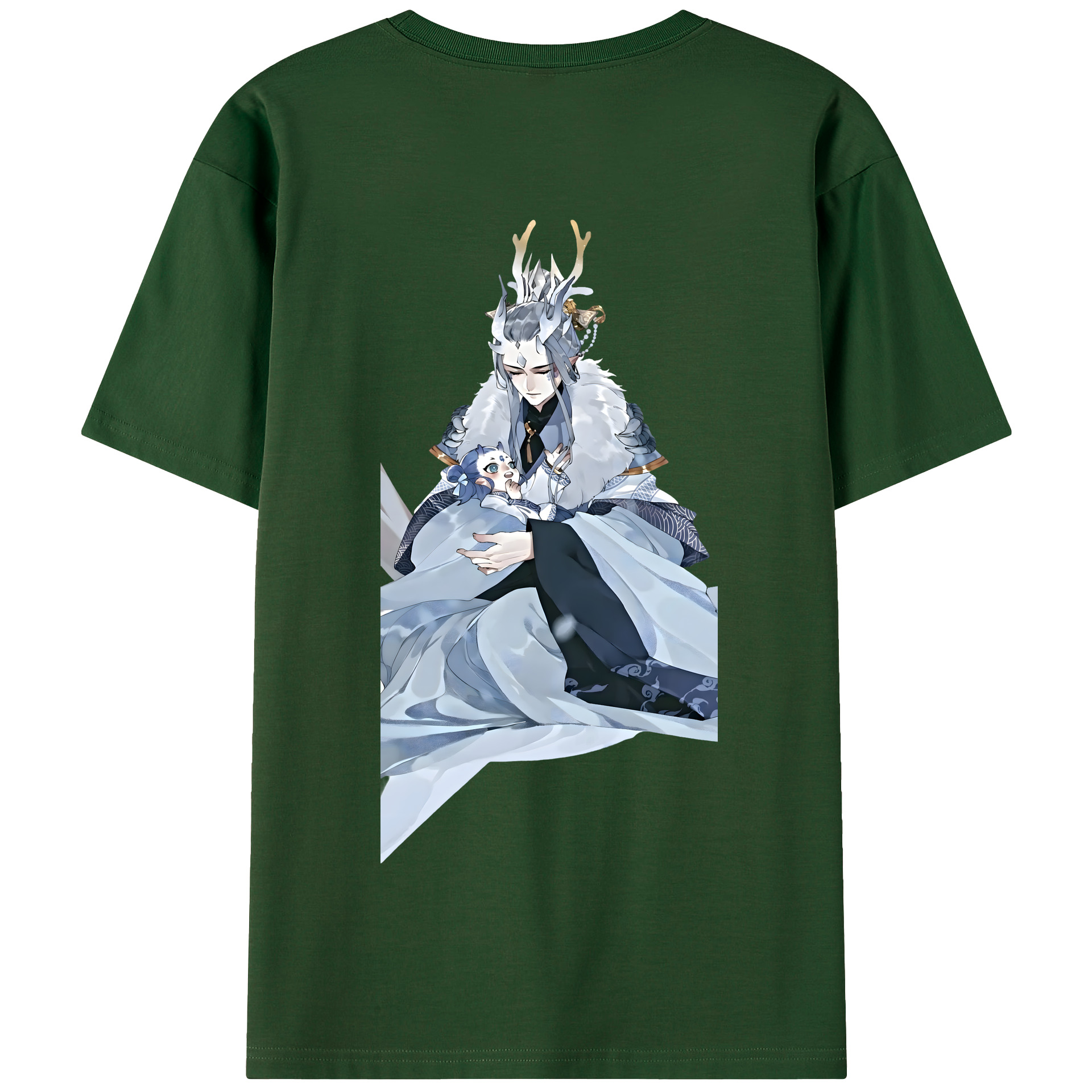 （画像用） Ne Zha 2 ナタ 魔童の大暴れ 綿100％半袖Tシャツ（背面プリント）